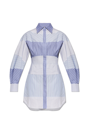 Dress with a stripe pattern