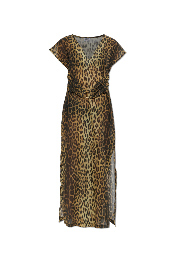 Beach dress with animal print od Moschino