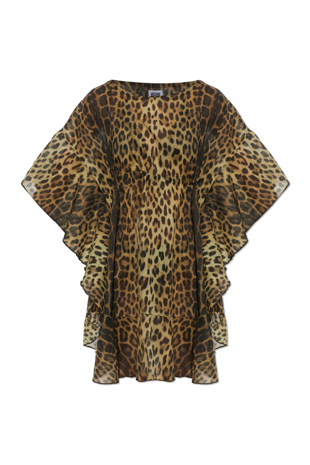 Beach dress with animal print od Moschino