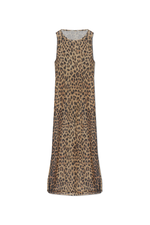 Beach dress with animal print