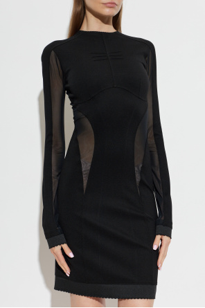 The Attico Fitted dress with transparent inserts