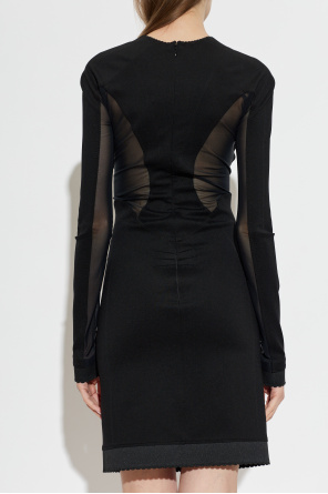The Attico Fitted dress with transparent inserts