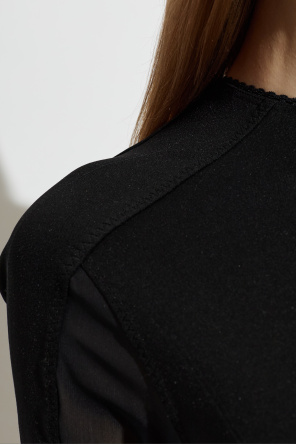 The Attico Fitted dress with transparent inserts