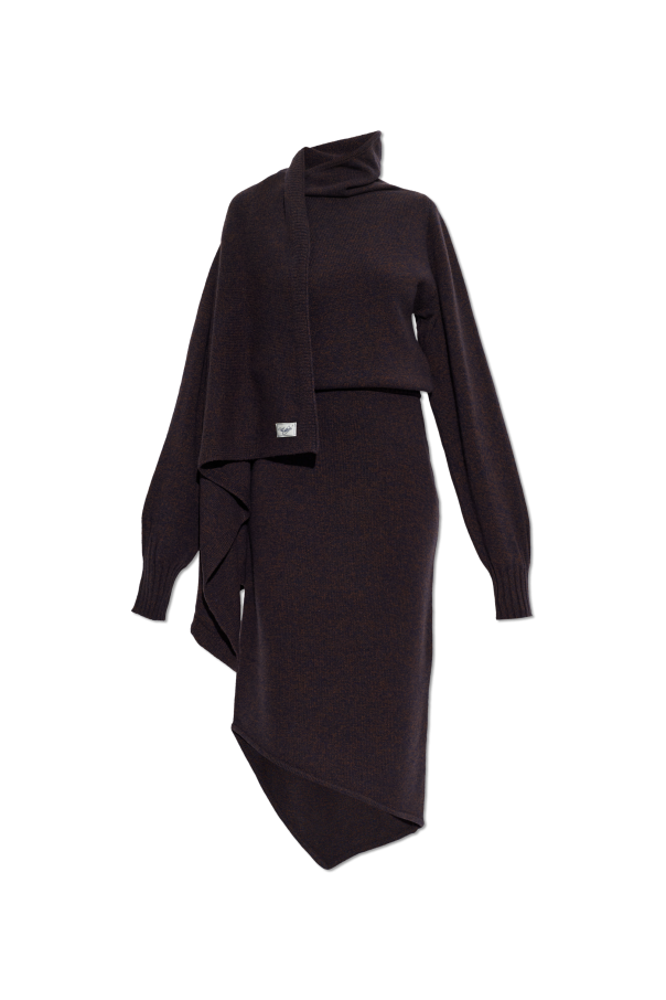 Wool dress with a pleat od The Attico