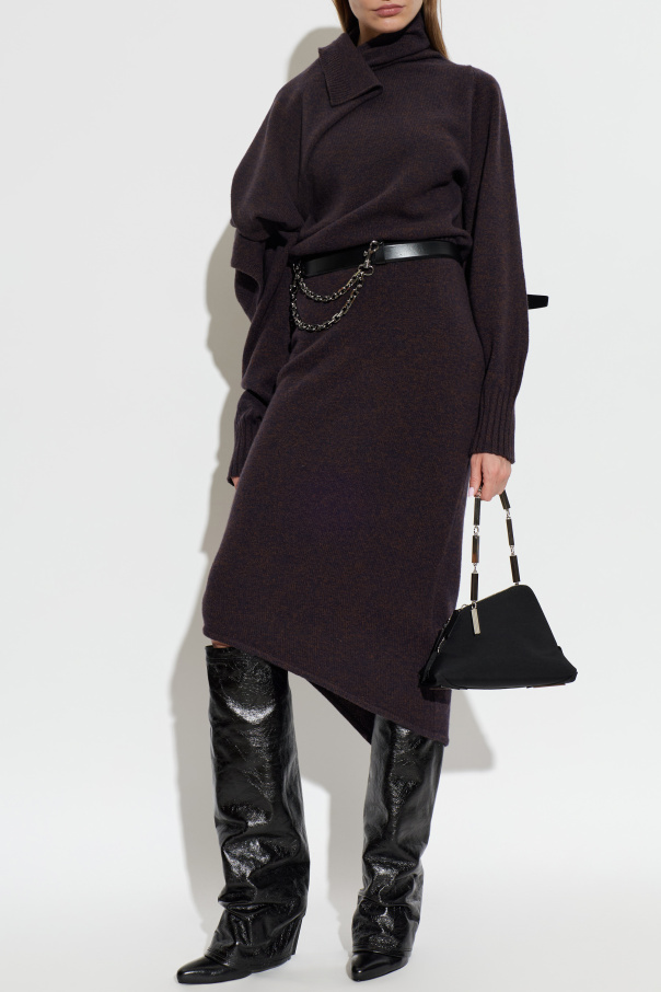 The Attico Wool dress with a pleat