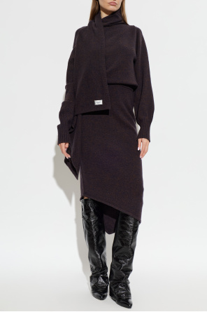 The Attico Wool dress with a pleat