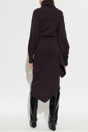 The Attico Wool dress with a pleat