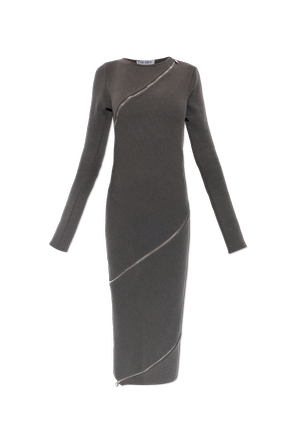 Dress with decorative zippers