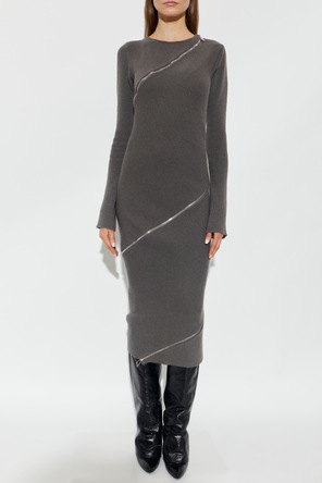 The Attico Vestido con cremalleras decorativas