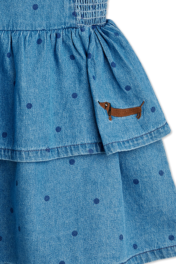 Mini Rodini Jeansowa sukienka na ramiączkach