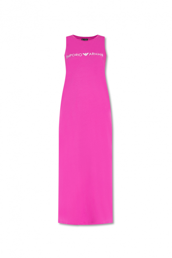 Emporio Armani v-neck Sleeveless beach dress