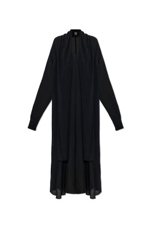 Dress with decorative shawl