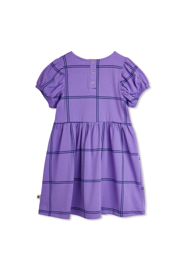 Mini Rodini Cotton dress with a round neckline