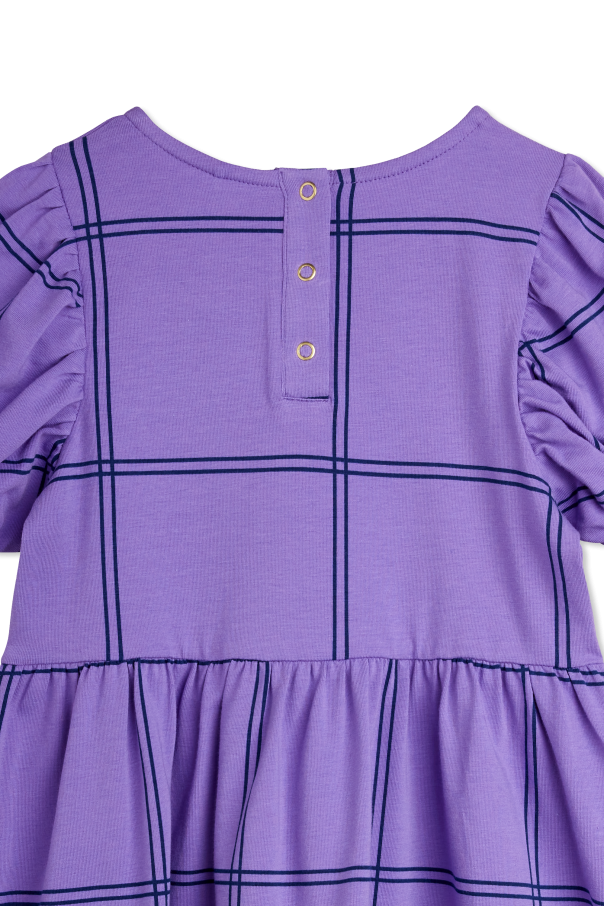Mini Rodini Cotton dress with a round neckline
