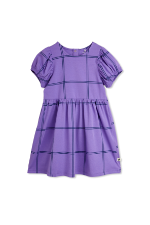 Vestido de algodón con escote redondo