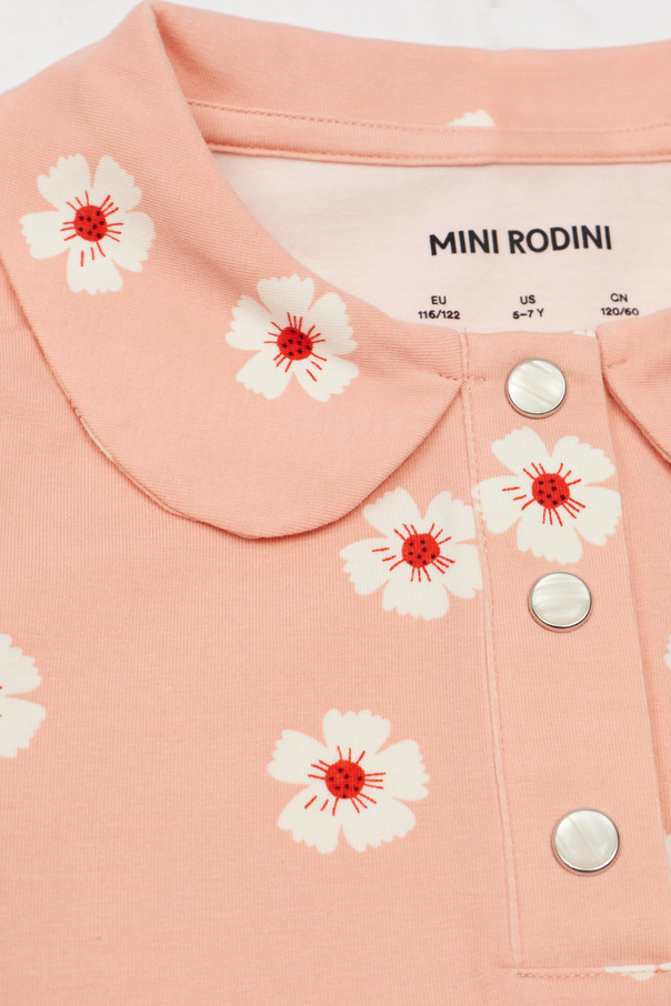 Mini Rodini Vestido de algodão com motivo floral