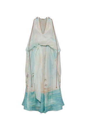Dress with silk finish