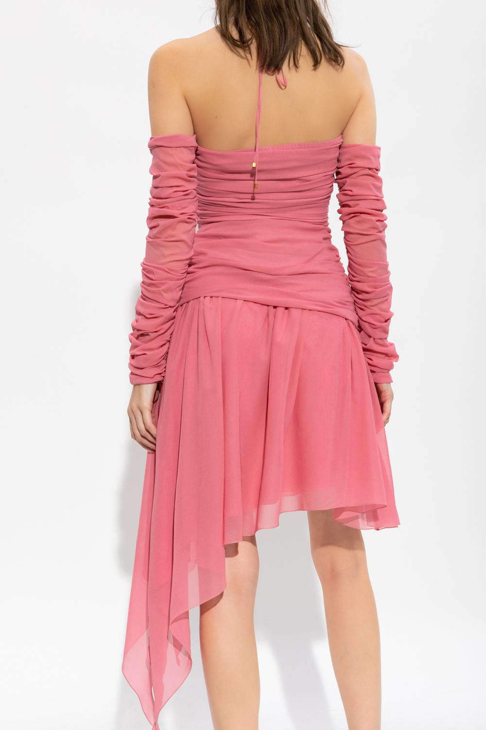 Blumarine Ruched Steve dress with detachable sleeves