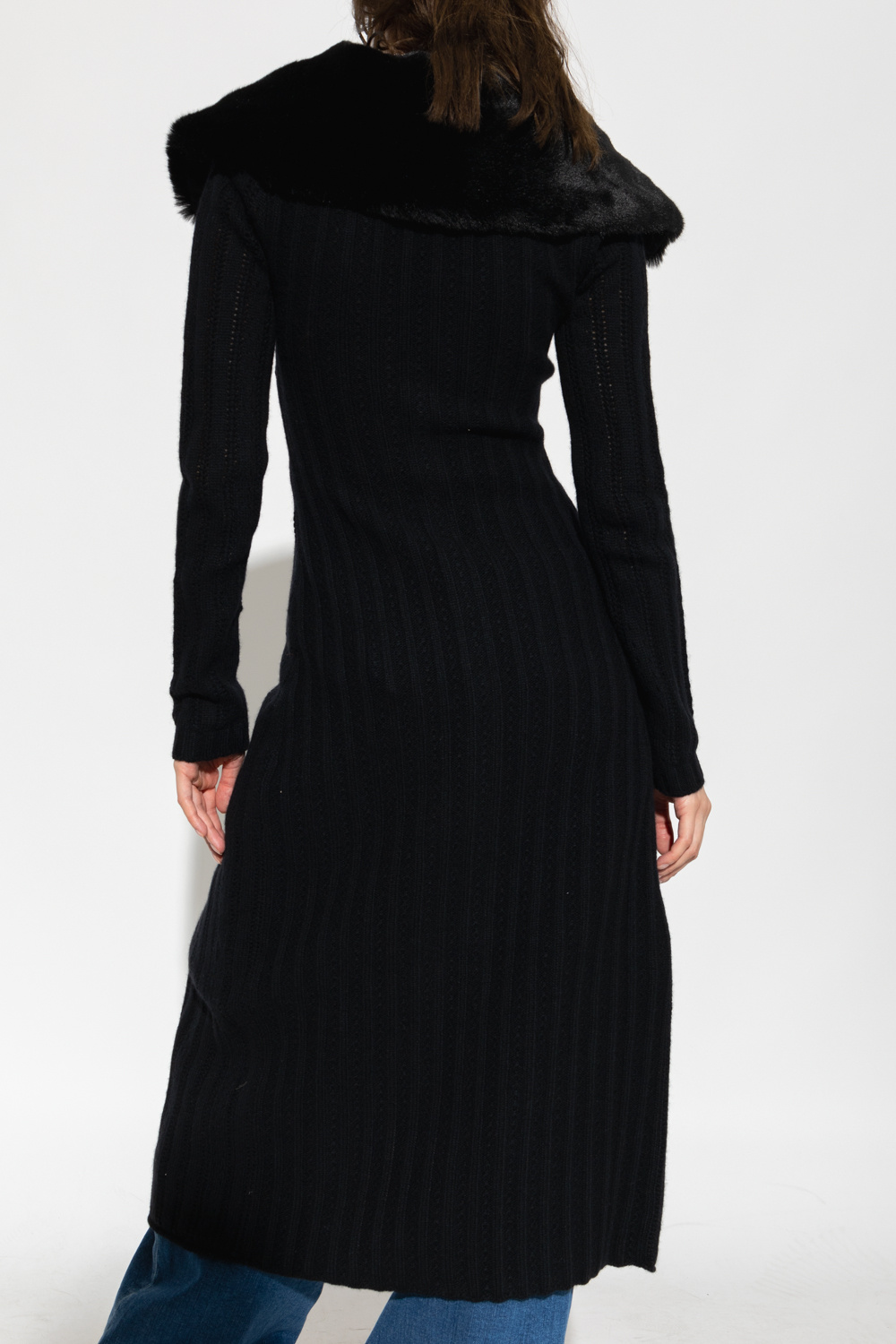 Blumarine ruffle-layered open-back dress