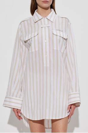 Off-White Vestido de corte camisa