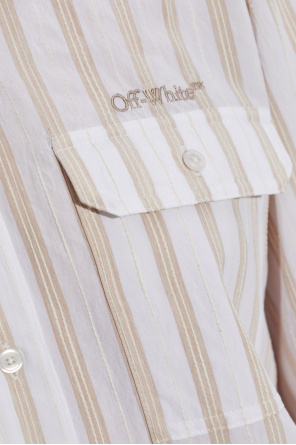 Off-White Vestido de corte camisa