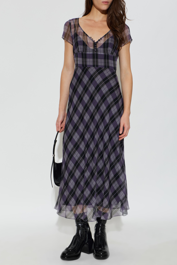 Marc Jacobs Vestido comprido com padrão aos quadrados