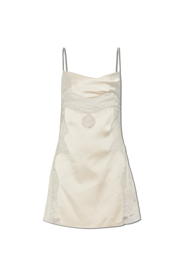 Satin dress with lace inserts od Off-White