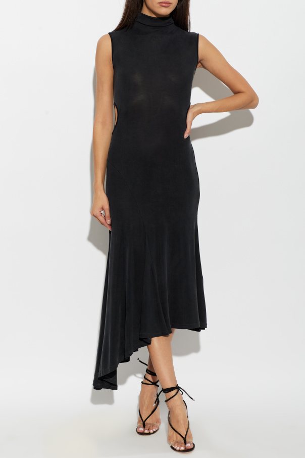 Off-White Asymmetrical dress with turtleneck