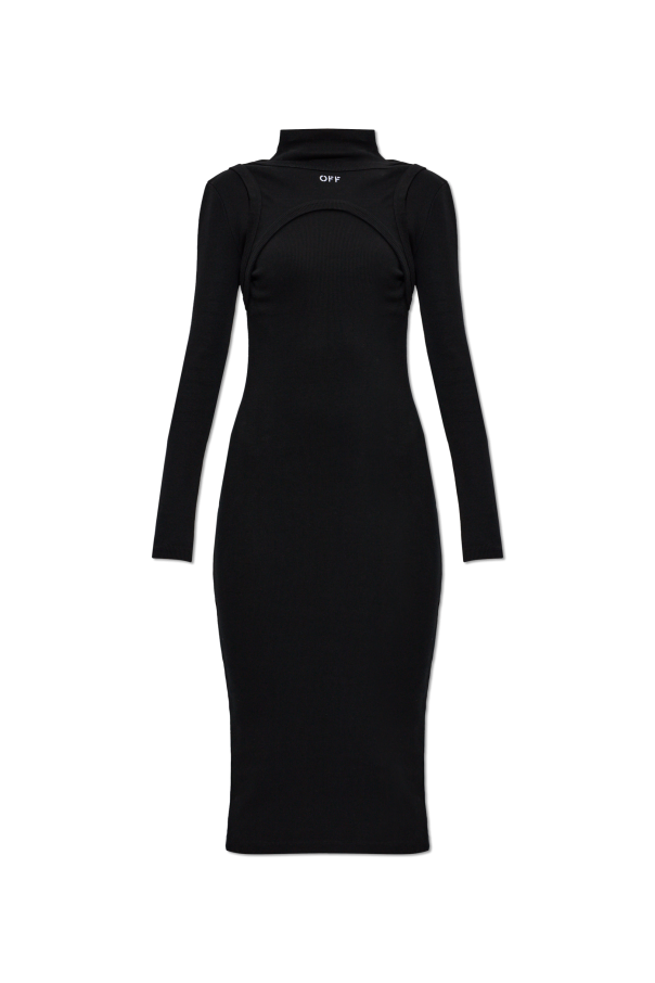 Pencil dress with turtleneck od Off-White