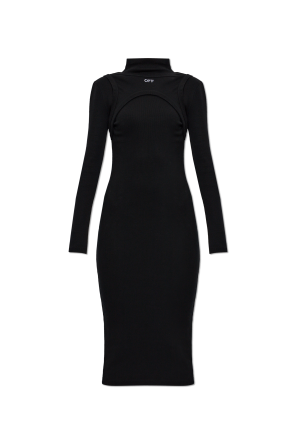 Pencil dress with turtleneck