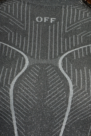 Off-White Dress with Lurex Thread