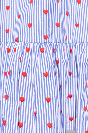 Red Slide valentino Striped dress
