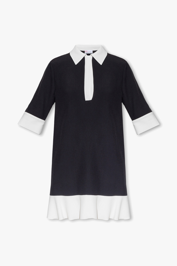 Red Valentino Valentino buttoned shirt playsuit