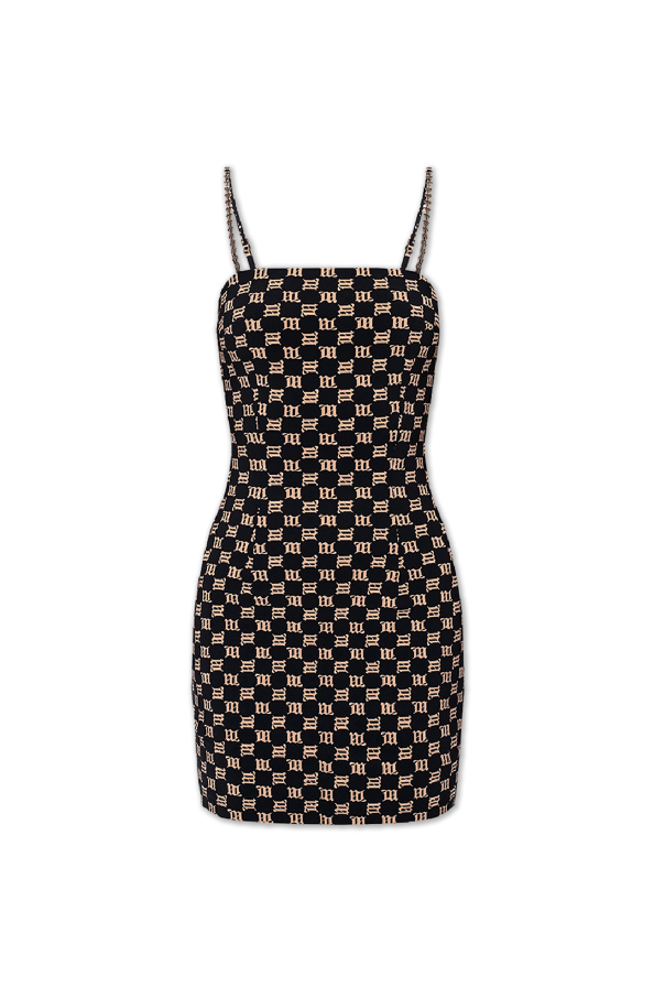MISBHV ‘Monogram’ Goddiva dress with straps