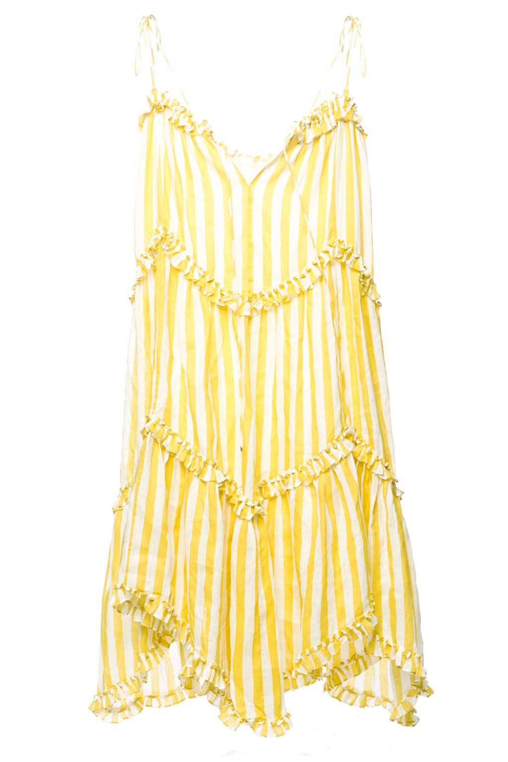 zimmermann yellow stripe dress