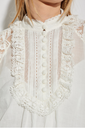 Zimmermann Top with lace sleeves