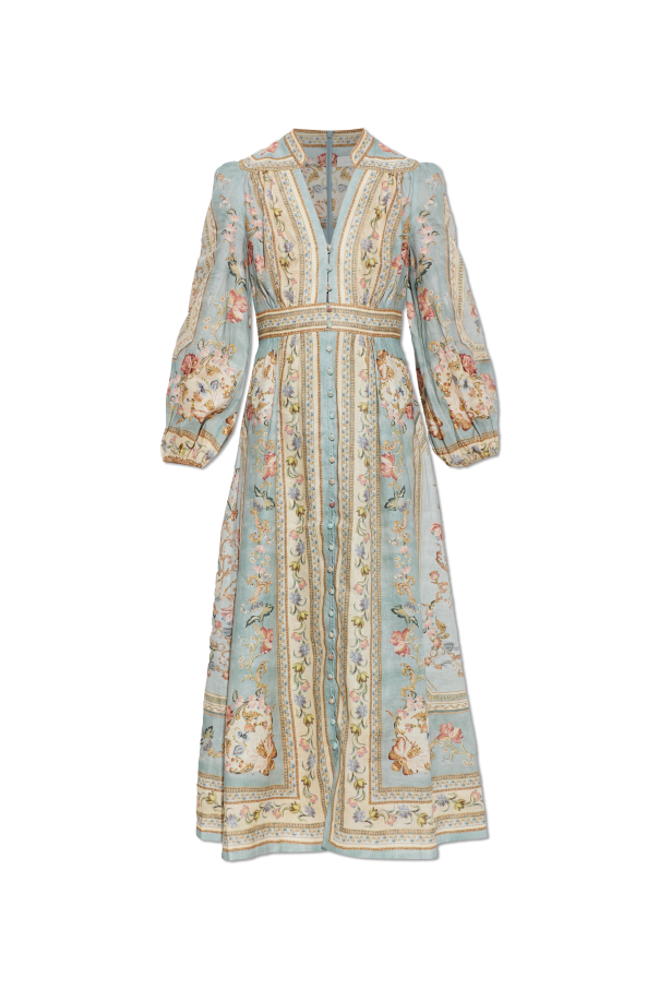 Linen dress with floral motif od Zimmermann