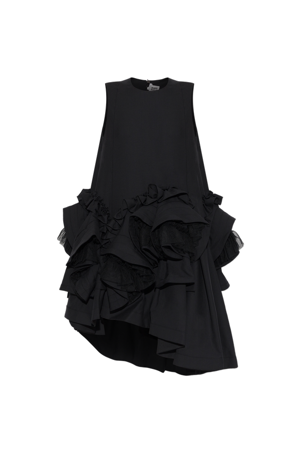 Wool dress with ruffles od Comme des Garçons Noir Kei Ninomiya