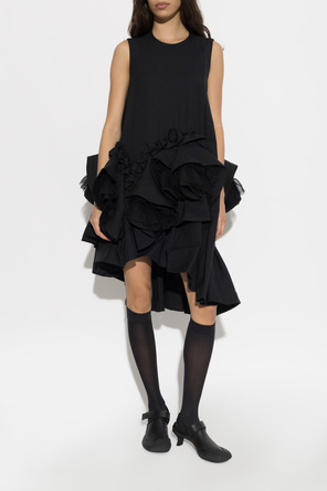 Comme des Garçons Noir Kei Ninomiya Wool dress with ruffles