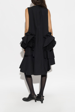 Comme des Garçons Noir Kei Ninomiya Wool dress with ruffles