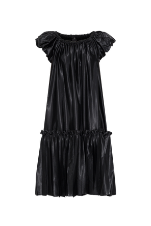 Dress with puff sleeves
