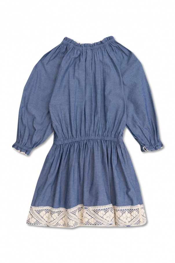 Zimmermann Kids Jeans Dress with long sleeves