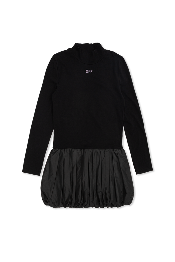 Dress with a Pleated Hem od Off-White Kids