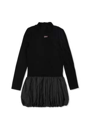 Dress with a Pleated Hem