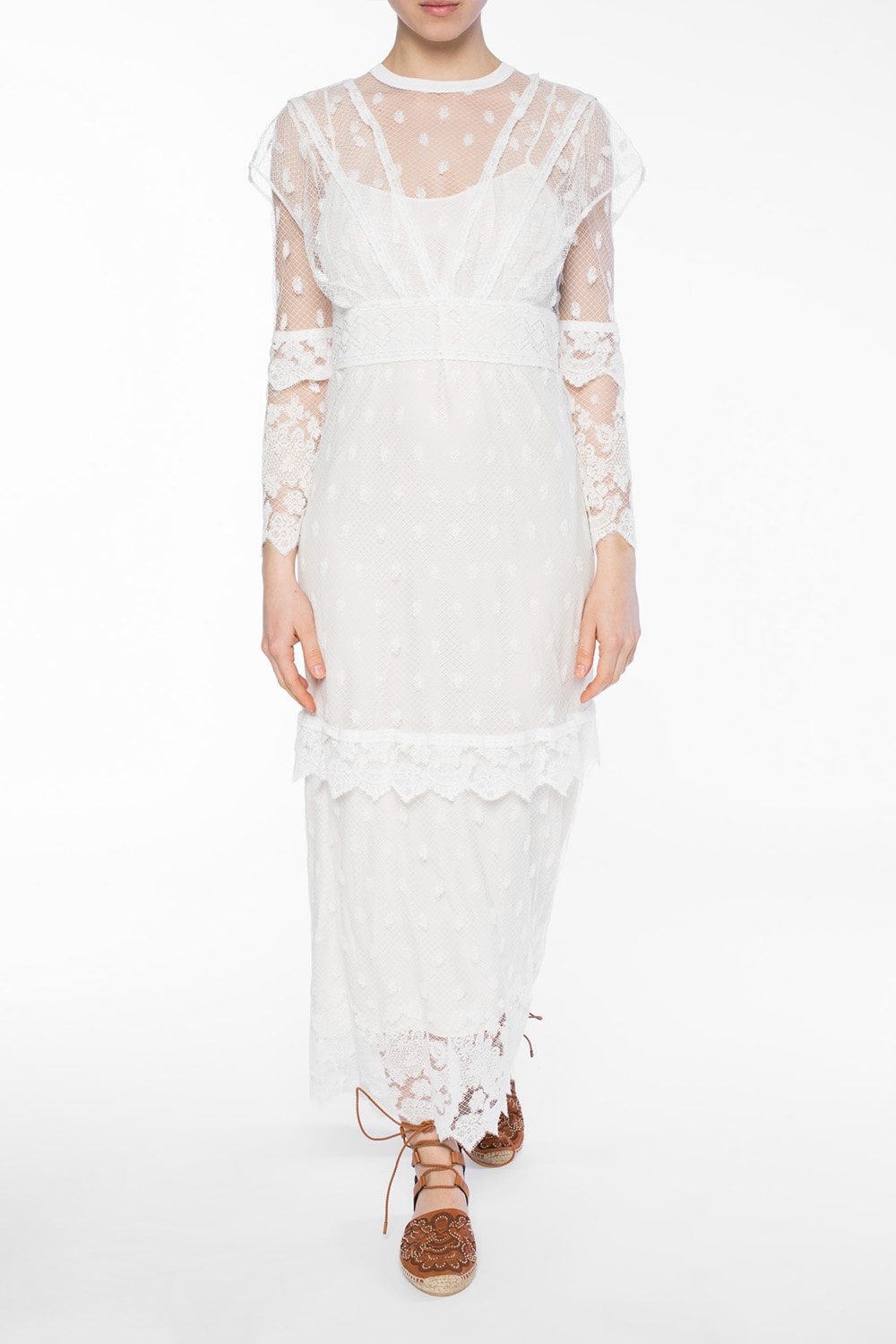 burberry white lace dress