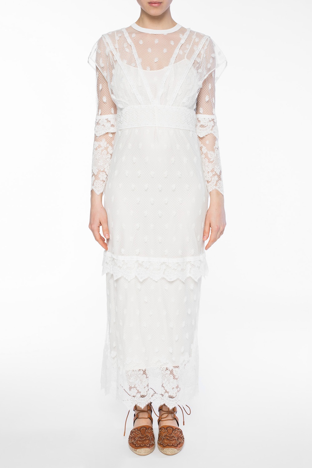 Arriba 59+ imagen burberry white lace dress