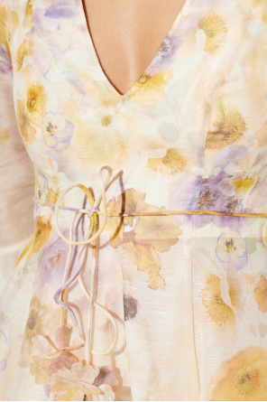 Zimmermann Vestido com padrão floral