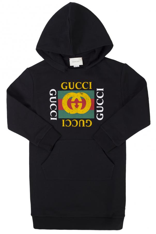 Black Hooded dress Gucci Kids - Vitkac GB