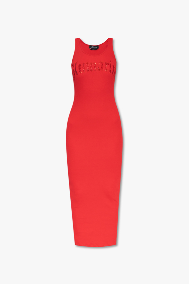 Blumarine adidas Training x Karlie Kloss Rote Leggings mit hohem Bund