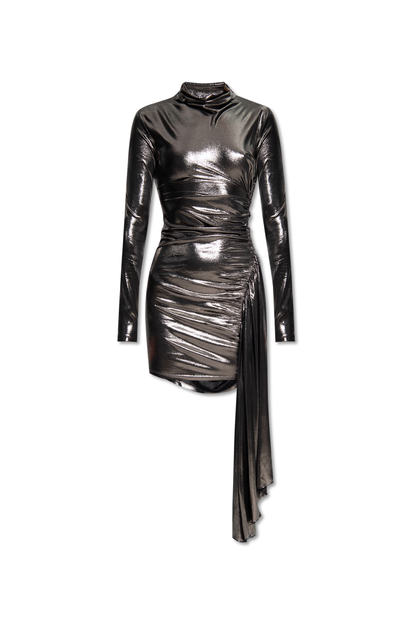 Blumarine Draped Claro dress with metallic finish